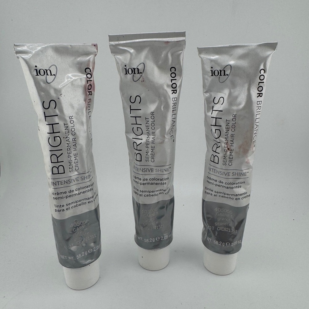 Ion Color Brilliance Brights Semi-Permanent Hair Color Garnet 405066 Lot of 3